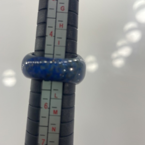 Lapis Lazuli Cocktails, Chunky Ring,Size 5, Blue,Grey - Picture 4 of 6